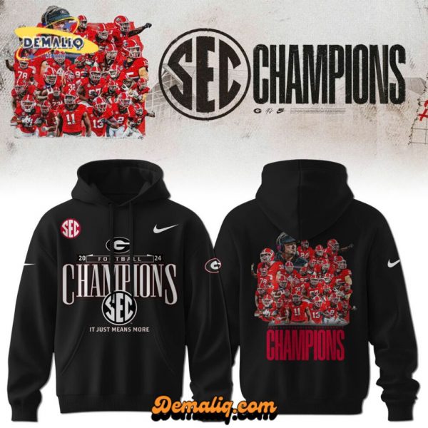 2024 Georgia Bulldogs SEC Football Champions Nike Hoodie (Black Edition)