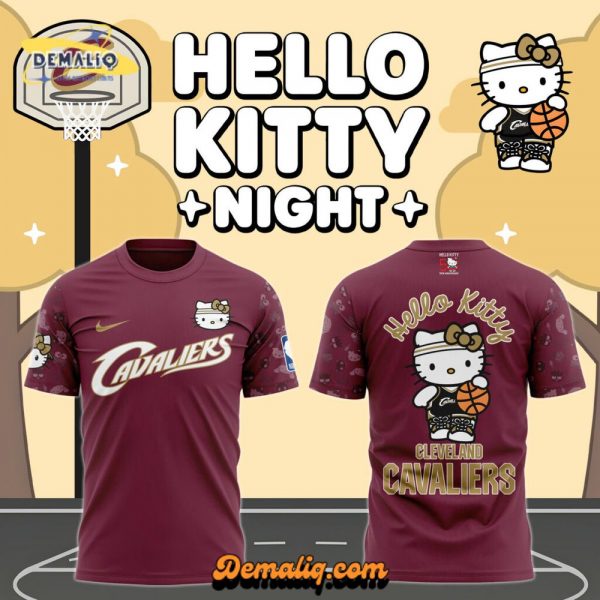 Cleveland Cavaliers x Hello Kitty 2024 Night Premium Limited Edition Tee