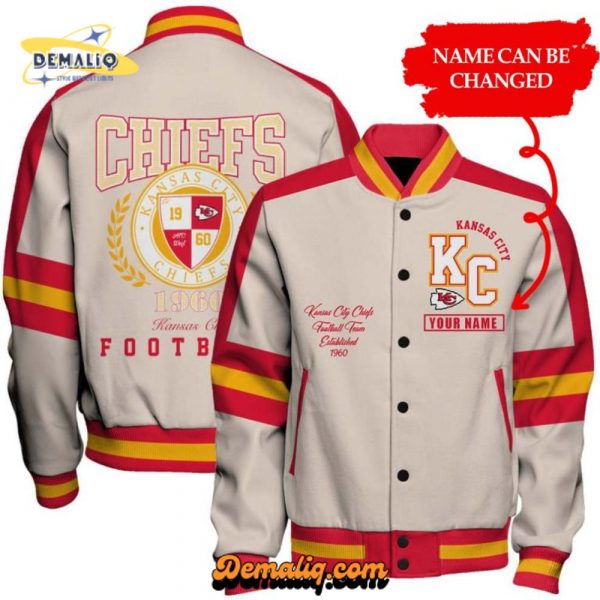 Custom Kansas City Chiefs Football Team 2024 – 25 Feel The Power Unisex Varsity Jacket