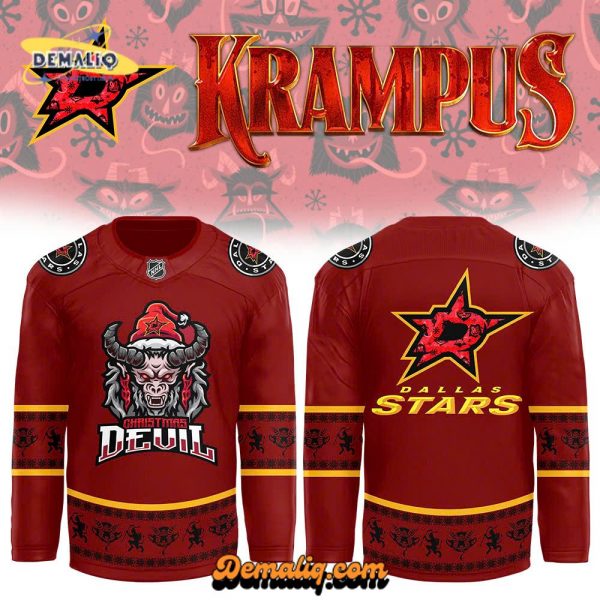 Dallas Stars 2024 NHL Christmas Devil Krampus Holiday Limited Edition Jersey