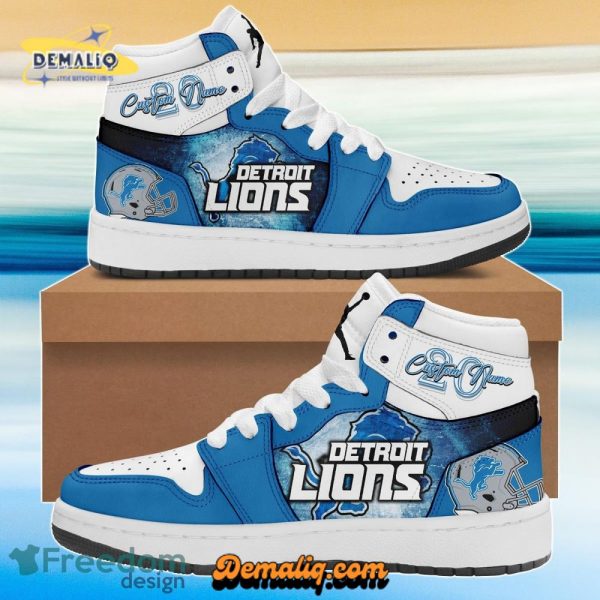 Black Detroit Lions 2025 NFL Crucial Catch AJ1 Air Jordan 1