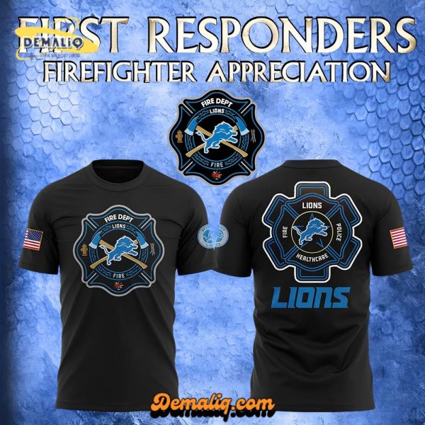 Detroit Lions x 2024 Firefighter Appreciation Night Premium Limited Tee