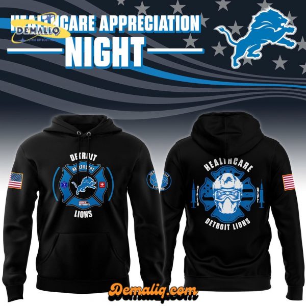 Detroit Lions x 2024 Healthcare Appreciation Night Premium Limited Hoodie Black