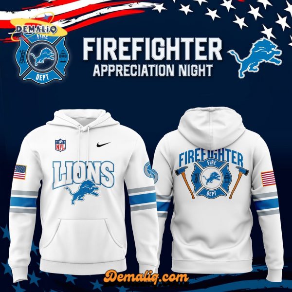 Detroit Lions x 2024 Healthcare Appreciation Night Premium Limited Hoodie White Ver 2