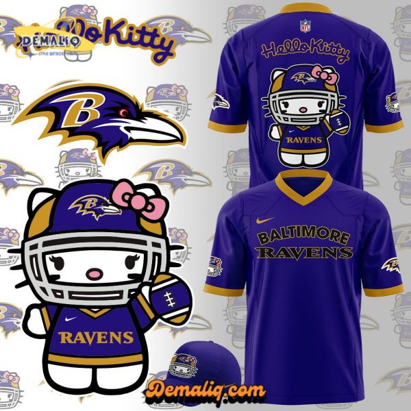 Limited Edition Baltimore Ravens x Hello Kitty 2024 Football Jersey – NFL x Hello Kitty Collaboration