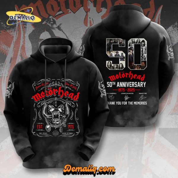 Limited Edition MTH MOTOR HEAD 50TH ANNIVERSARY THANK YOU FOR THE MEMORIES 3D Hoodie