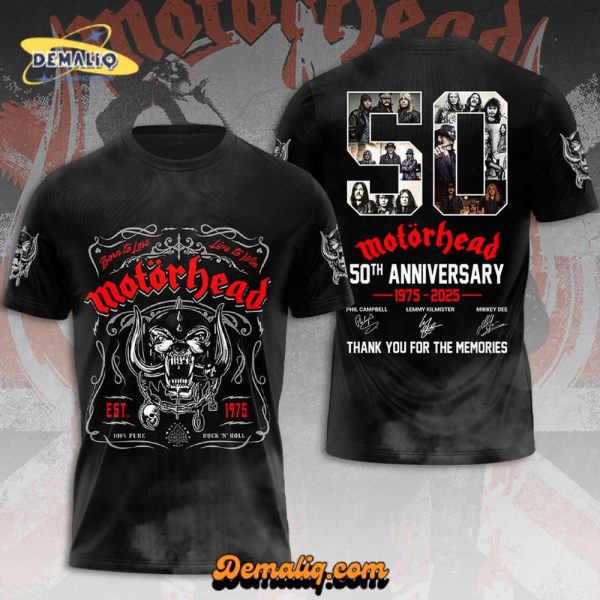 Limited Edition MTH MOTOR HEAD 50TH ANNIVERSARY THANK YOU FOR THE MEMORIES 3D T-Shirt