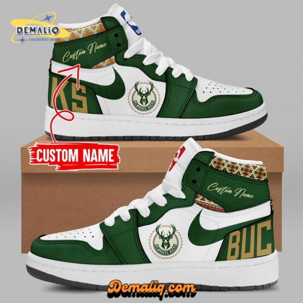 Limited Edition Native American Heritage Night Milwaukee Bucks Shoes