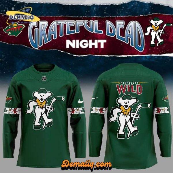 Limited Edition Nike Minnesota Wild Grateful Dead Night Green Jersey