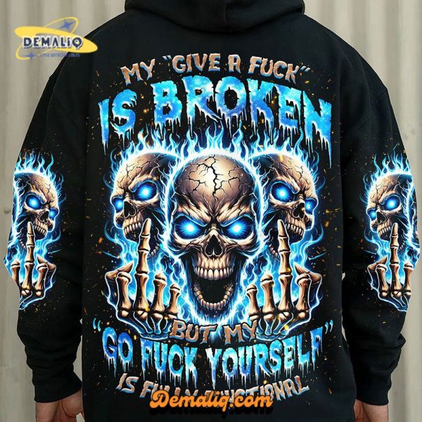 ONE DAY I’M GONNA JUST SAY DEMON SKULL ALL OVER PRINT FY485 HOODIE