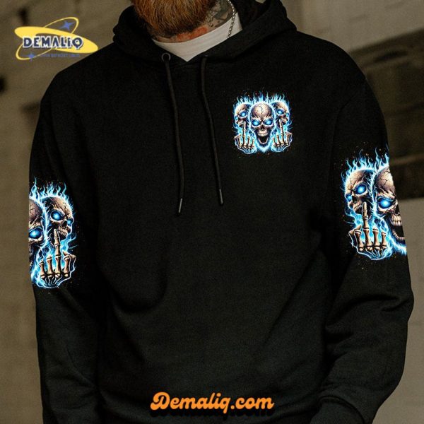 MY GIVE A F IS BROKEN SKULL ALL OVER PRINT FY482 HOODIE