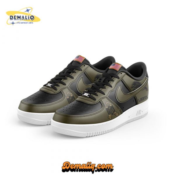 Men’s Detroit Lions Nike Camo 2024 Salute to Service AF1 Shoes