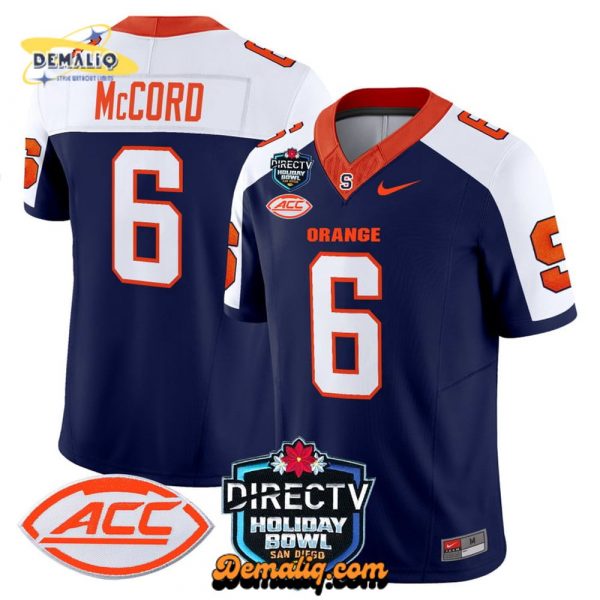 Men’s Syracuse Orange 2025 Holiday Bowl Patch Vapor Limited Jersey – All Stitched