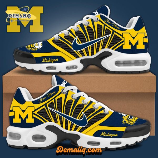 Michigan Football Personalized Air Max Plus Sneakers – Custom College Football Shoes