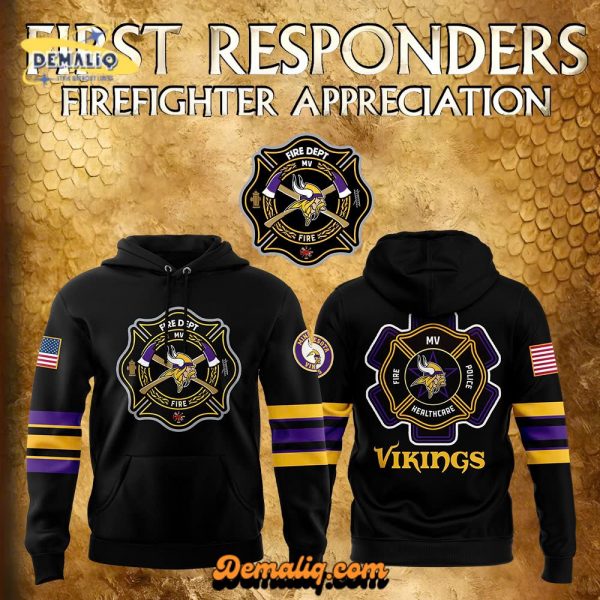 Minnesota Vikings 2024 Firefighter Appreciation Night Premium Hoodie