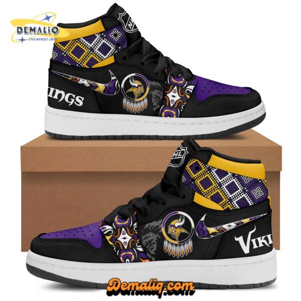 Minnesota Vikings NFL 2024 Native American Heritage Month Premium AJ1 Shoes – Limited Edition