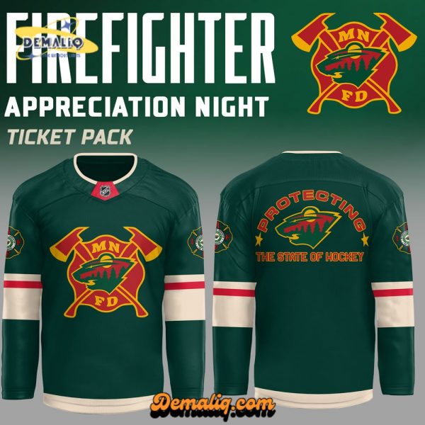 Minnesota Wild 2024 Firefighter Appreciation Night Limited Edition Jersey