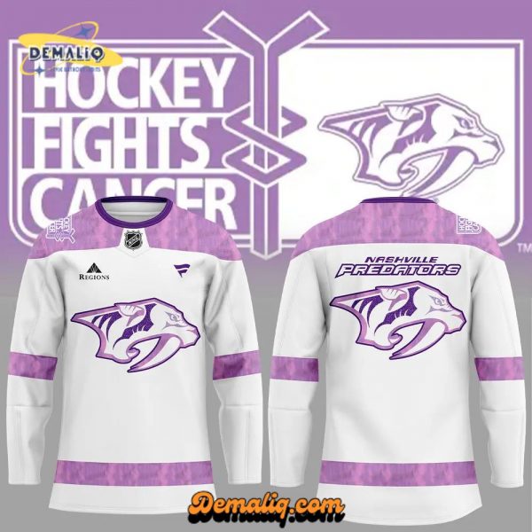 Nashville Predators Hockey Fights Cancer Night in Smashville Jersey