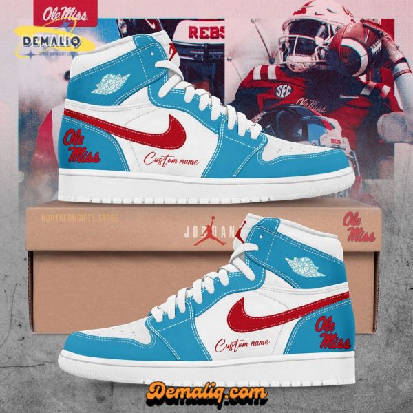 Ole Miss Football Custom Name For Fans AJ1 Shoes – Rebels Spirit Sneakers