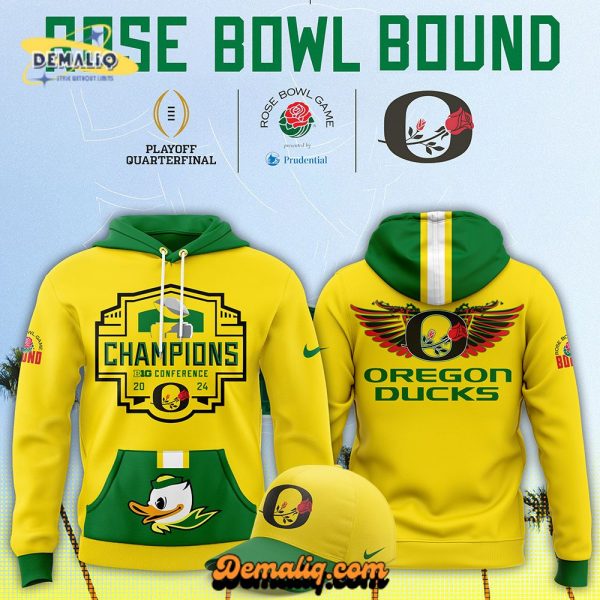 Oregon Ducks Yellow 2024 Rose Bowl Special Edition Hoodie