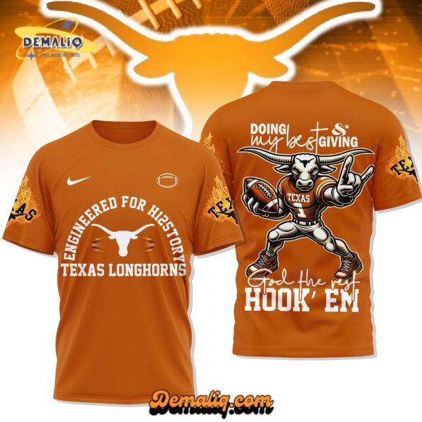 PREMIUM ENGINEERED FOR HISTORY TEXAS LONGHORNS 3D SHIRT PH