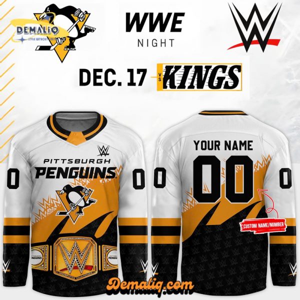 Pittsburgh Penguins x 2024 WWE Night Premium Limited Custom Jersey