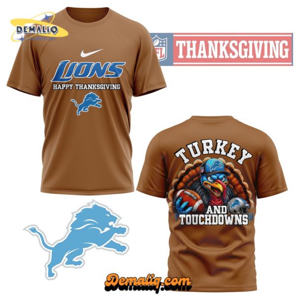 Premium Lions x Nike Thanksgiving 3D T-shirt 2024