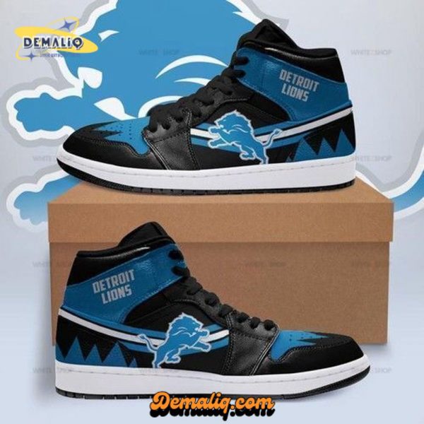 Special Edition Detroit Lions L Football Team Air Jordan 1 Sneakers