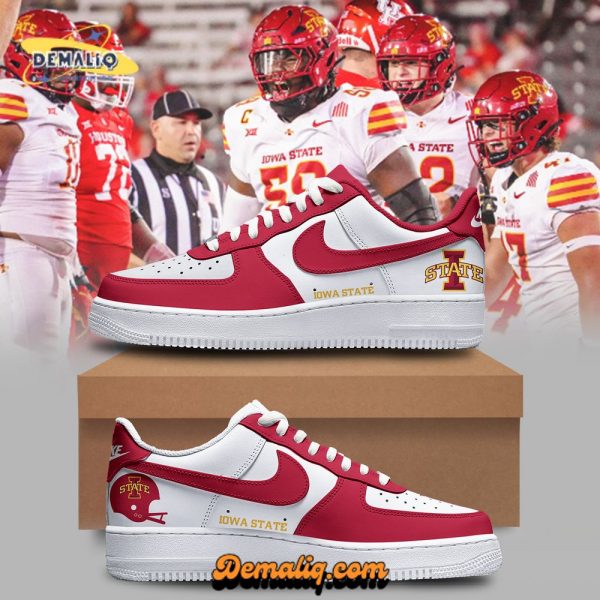 Special Iowa State Football AF1 Sneakers – Black & White, Trendy Sports Shoes