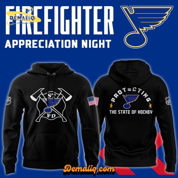 St. Louis Blues 2024 Firefighter Appreciation Night Limited Edition Hoodie