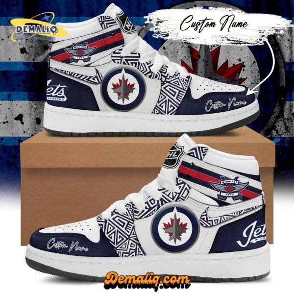 Winnipeg Jets AJ1 Shoes Custom Name – Personalized NHL Footwear