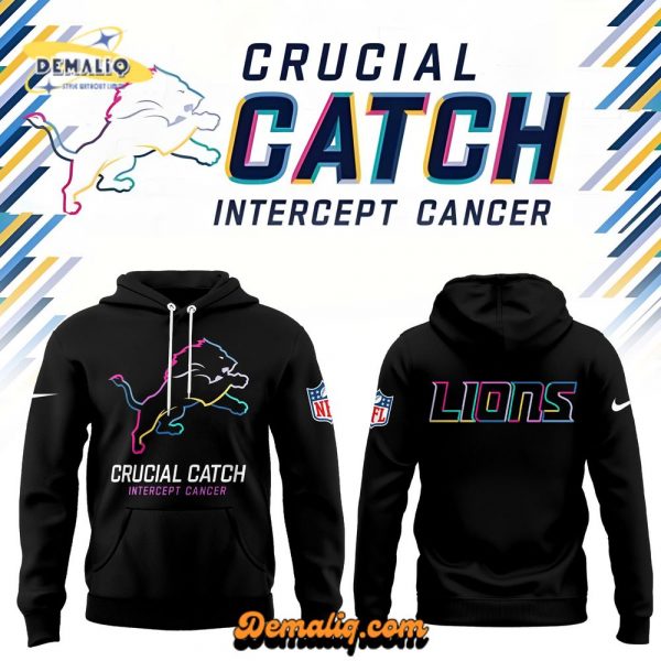 Black Detroit Lions 2025 NFL Crucial Catch Combo Hoodie Black