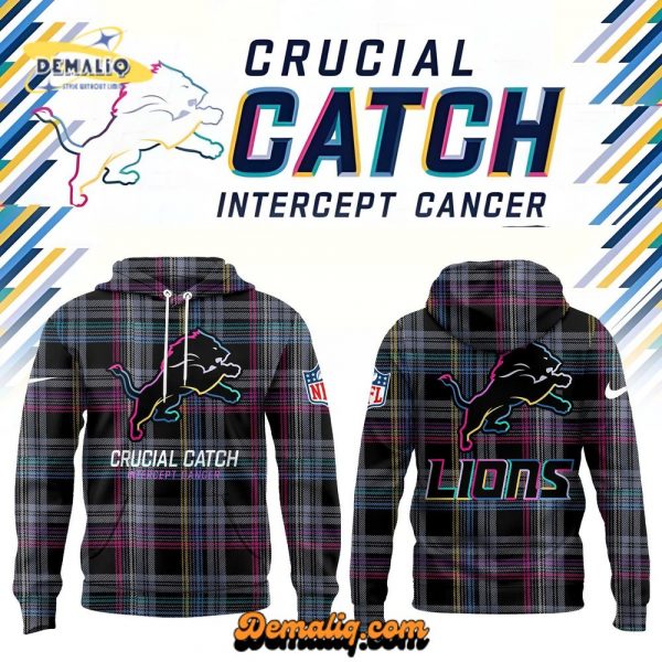 Black Detroit Lions 2025 NFL Crucial Catch Combo Hoodie Caro