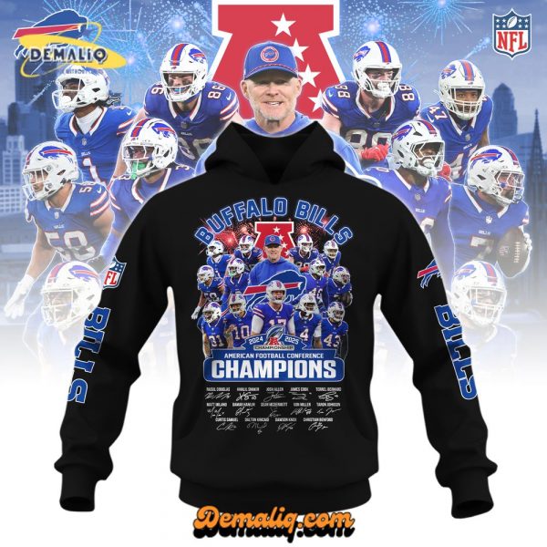 Buffalo Bills x AFC Champions Black T-Shirt