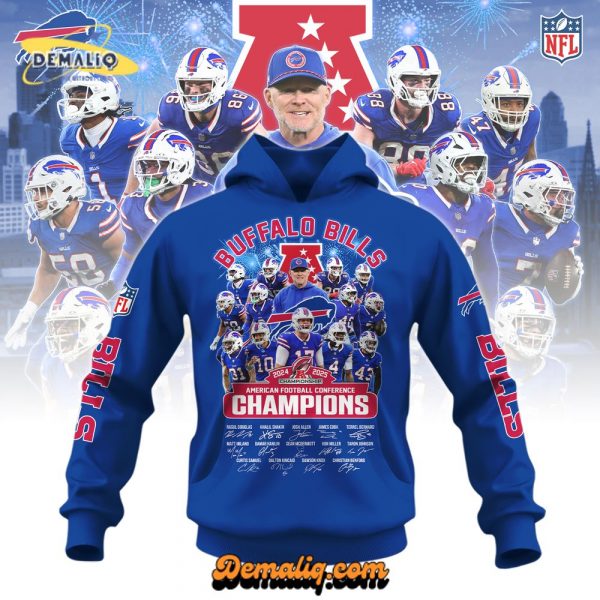 Buffalo Bills x AFC Champions Blue Hoodie