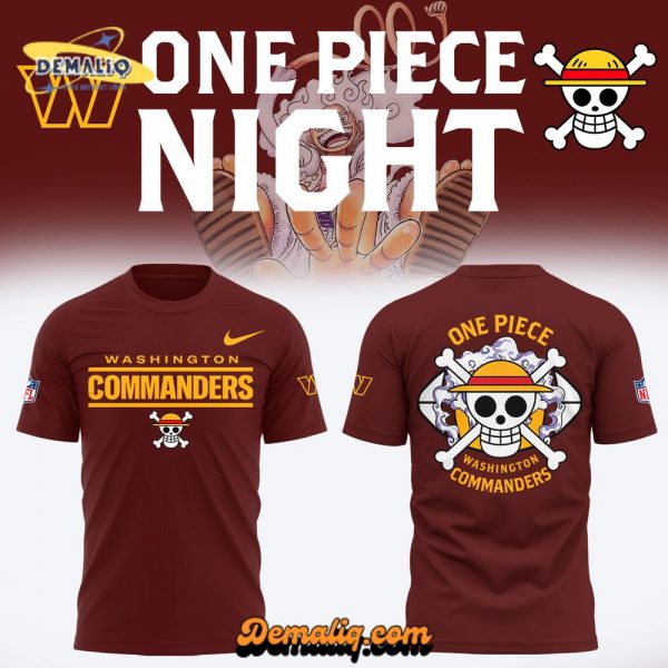 Commanders X One Piece T-Shirt – Anime Football Shirt