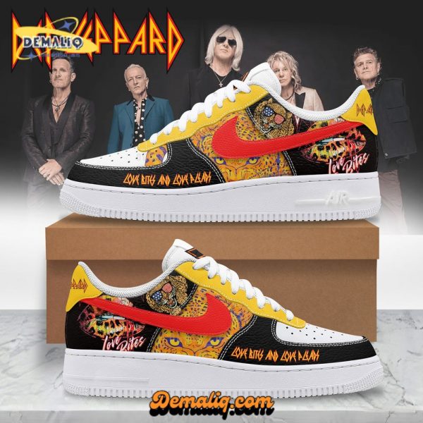 Def Leppard “Love Bites” Premium AF1 Sneakers – Vintage Rock Style Shoes