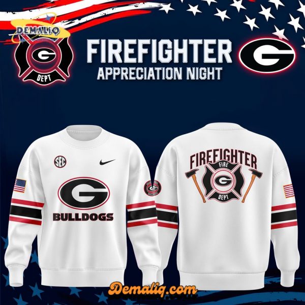 Georgia Bulldogs Firefighter Appreciation Night Premium Limited Quarter Zip Hoodie