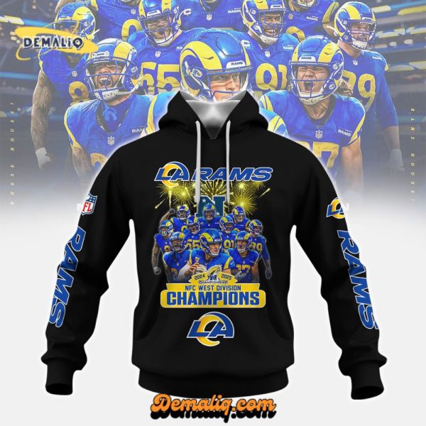 LARAMS NFC WEST DIVISION CHAMPIONS HBOPKD0274RAM 3DHD Blue Hoodie Set