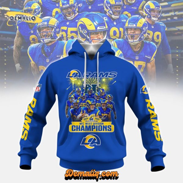 LARAMS NFC WEST DIVISION CHAMPIONS HBOPKD0274RAM 3DHD Black Hoodie Set