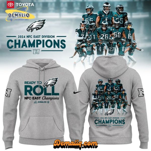 Limited Edition Philadelphia Eagles NFC EAST CHAMPIONS Gray Hoodie 2025