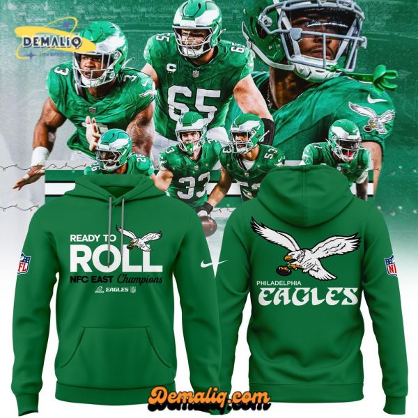 Limited Edition Philadelphia Eagles NFC EAST CHAMPIONS Kelly Green Hoodie 2025