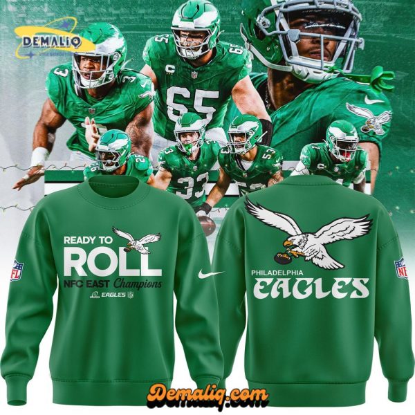 Limited Edition Philadelphia Eagles NFC EAST CHAMPIONS Kelly Green Sweatshirt 2025