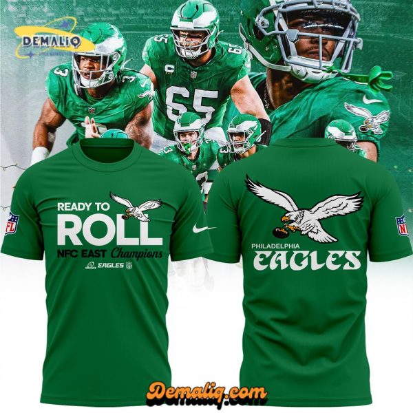 Limited Edition Philadelphia Eagles NFC EAST CHAMPIONS Kelly Green TShirt 2025