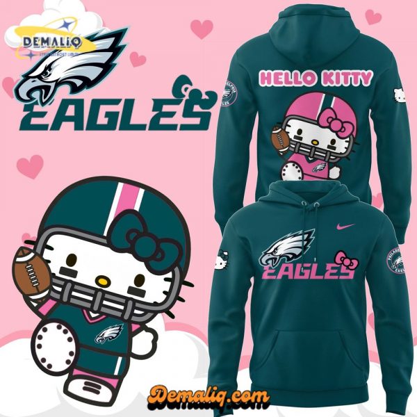 Limited Edition Philadelphia Eagles x Hello Kitty Night Hoodie V1