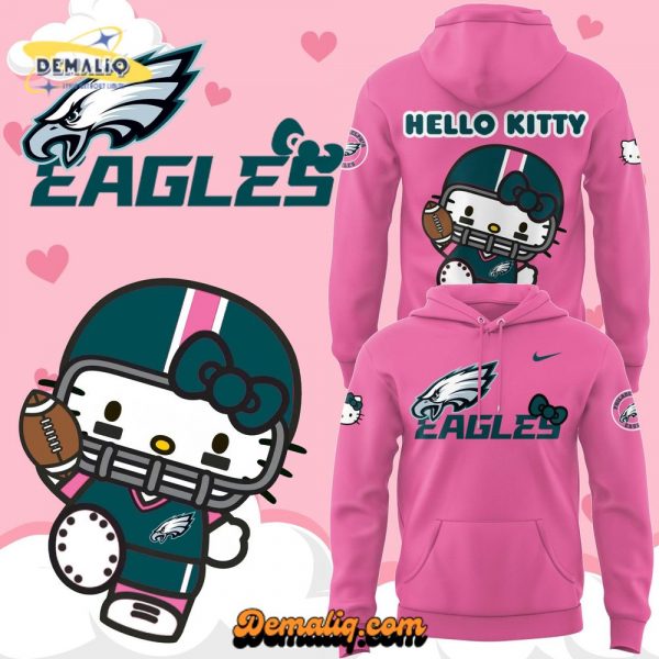 Limited Edition Philadelphia Eagles x Hello Kitty Night Hoodie V2