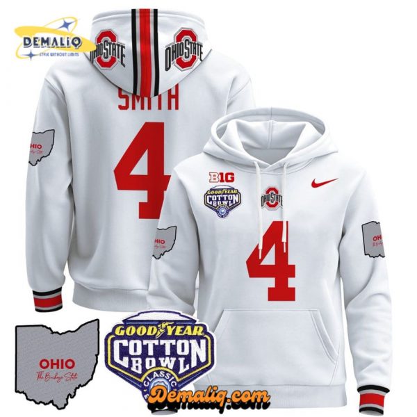 Men’s Ohio State Buckeyes Cotton Bowl Patch Pullover Hoodie – All Stitched