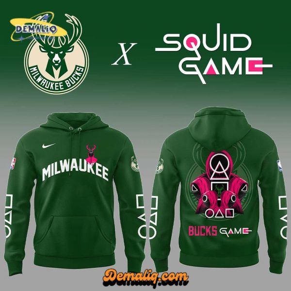 Milwaukee Bucks X Squid Game Limited Edition Hoodie – NBA Netflix Collaboration