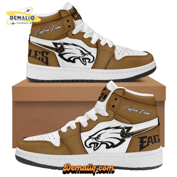 NFL Philadelphia Eagles NFL Salute To Service Air Jordan 1 Special Edition On Sale – Brown White