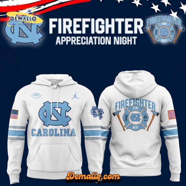 North Carolina Tar Heels Firefighter Appreciation Night Premium Quarter Zip Hoodie